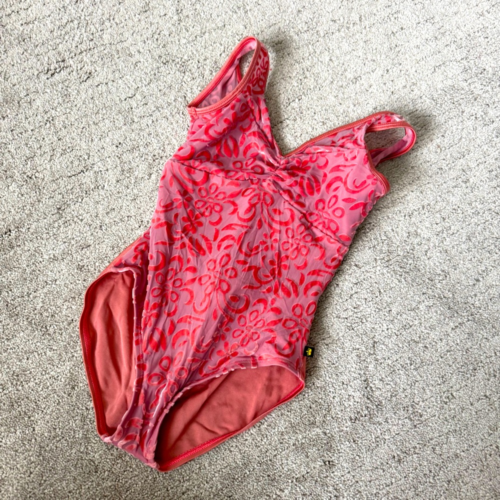 Floral Pink Kids Dance Leotard